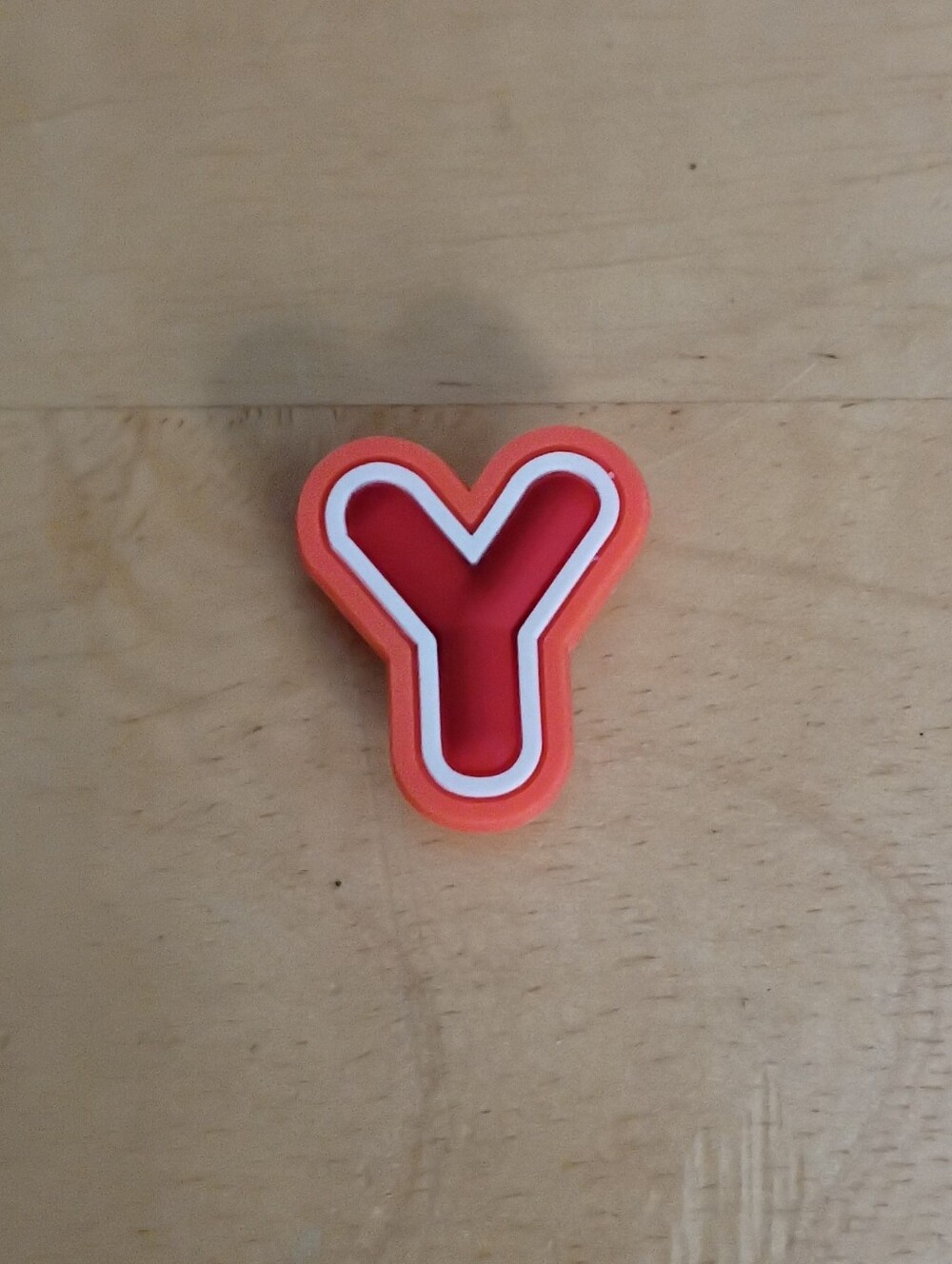 10 for $10 Jibbitz Croc Charms - Letter Y Red, White, Orange - New Shoe Charm